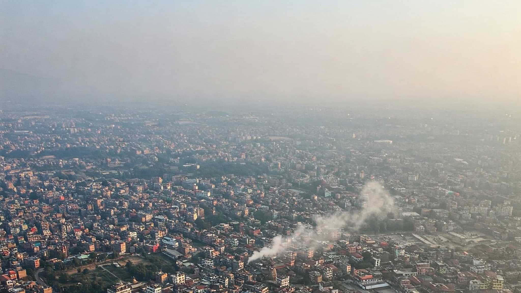 AI generated photo of Kathmandu during Air Pollution